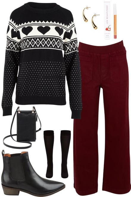Aspen Hearts Knit With Shiraz Jeans