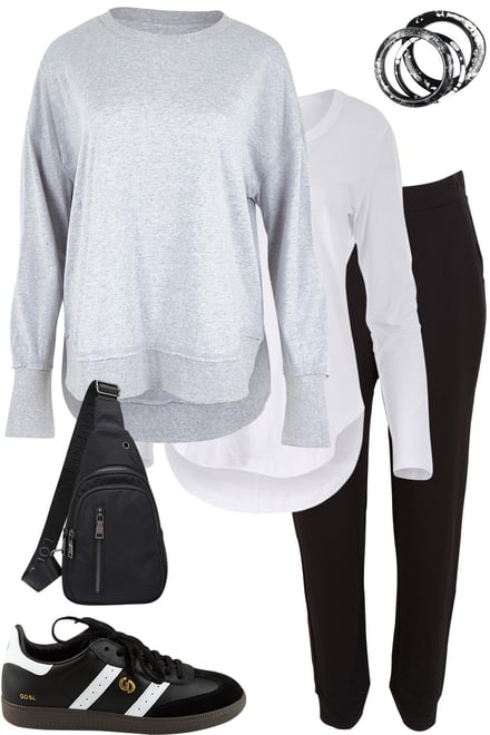 Grey + White + Black Active Day