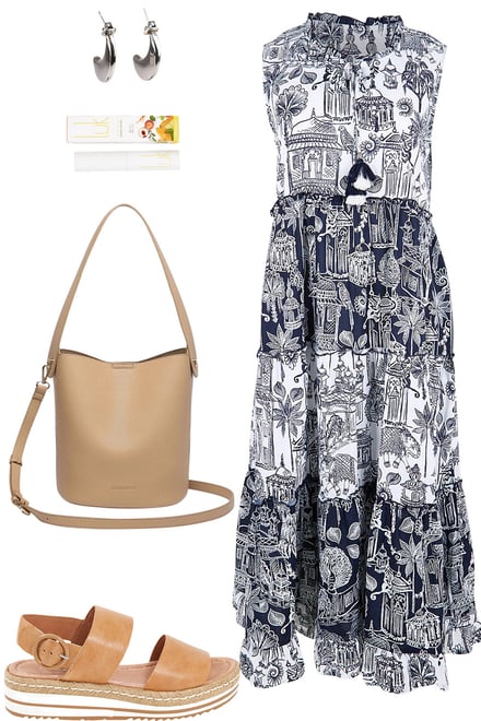 Sleeveless Dress & Pale Neutrals
