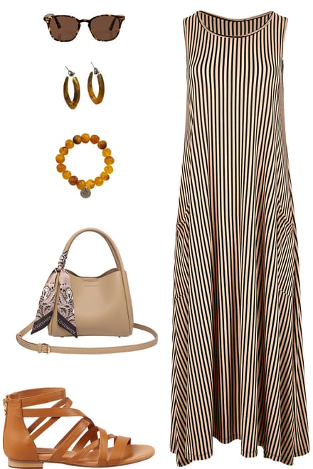 Black Tan Maxi With Tortoise & Tan