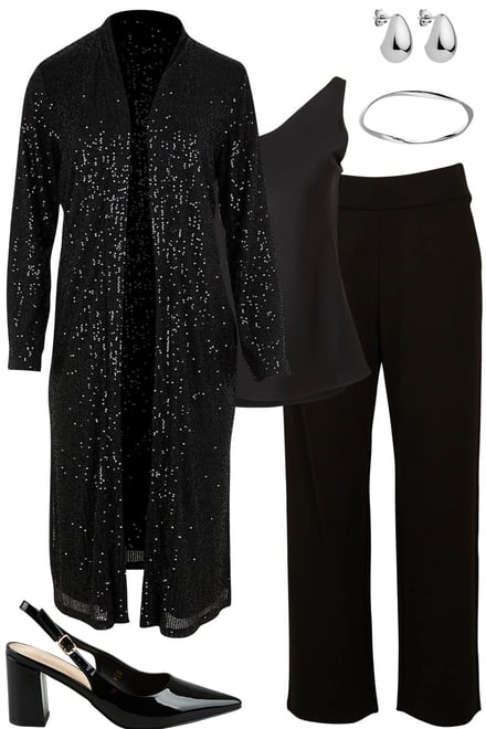 Reece Sequin Jacket & Black Pant