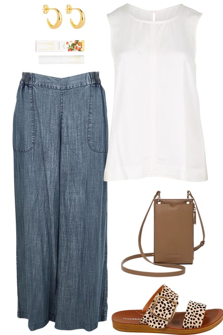 Ivory Tank With Luxe Lyocell Pants
