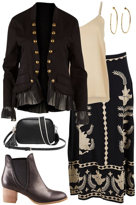 Black Commander Jacket & Arnun Skirt