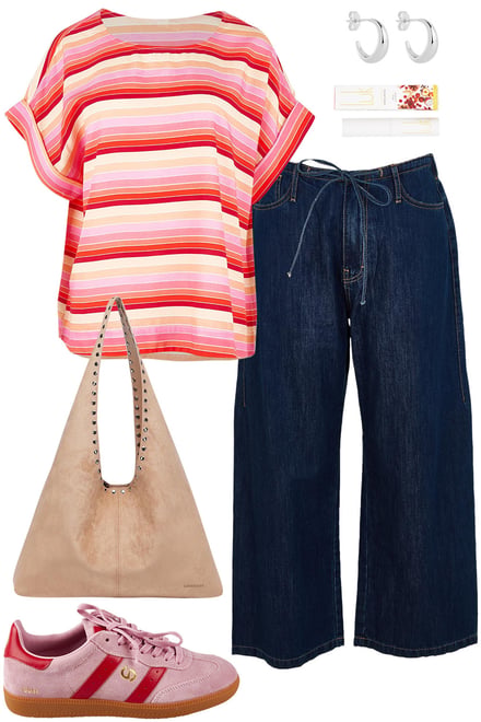 Sunset Tee With Dark Denim