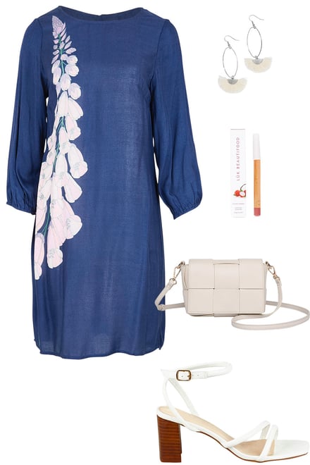 Isabella Dress Styled Up With Whites