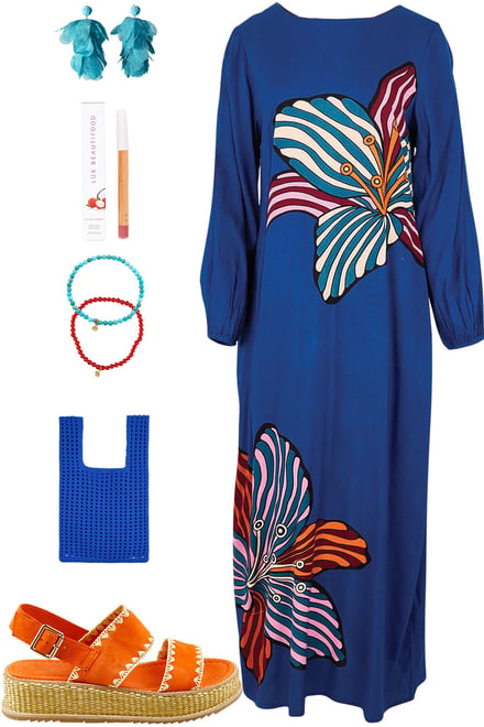 Blue Flower Zara Shift & Multi Colours