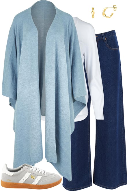 Wrap Me Up Cape With Dark Denim