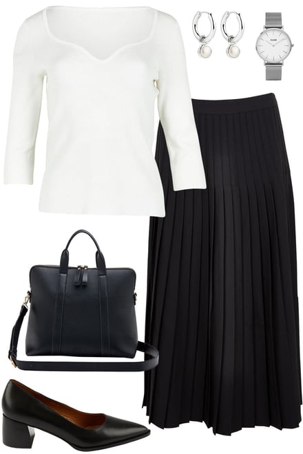 Snow Sweetheart With Pleated Skirt