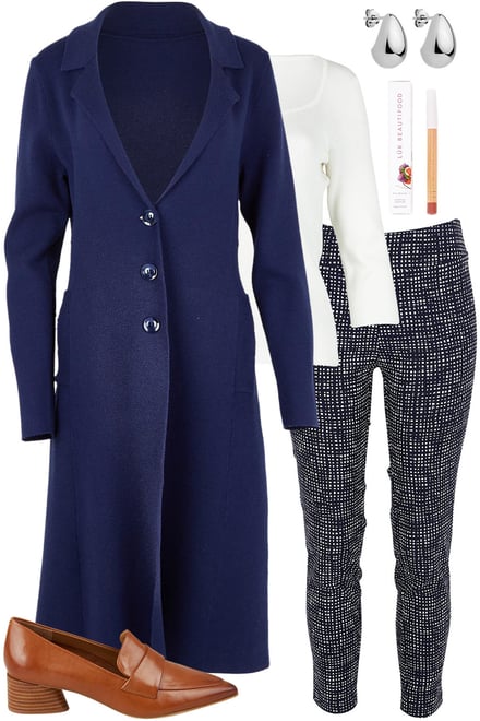 Longline Coatigan & Matrix Pants