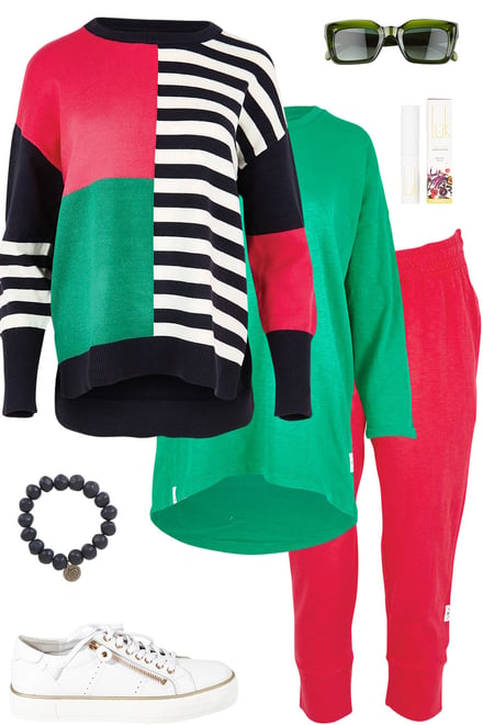 Viken Knit + Turquoise + Dark Pink