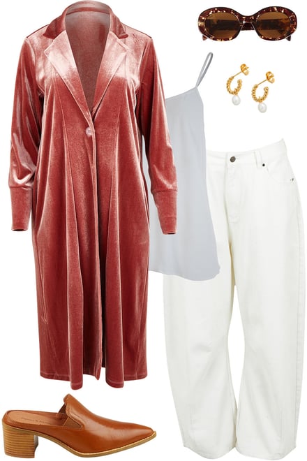 Velvet Longline Cardi & Slouch Barrels