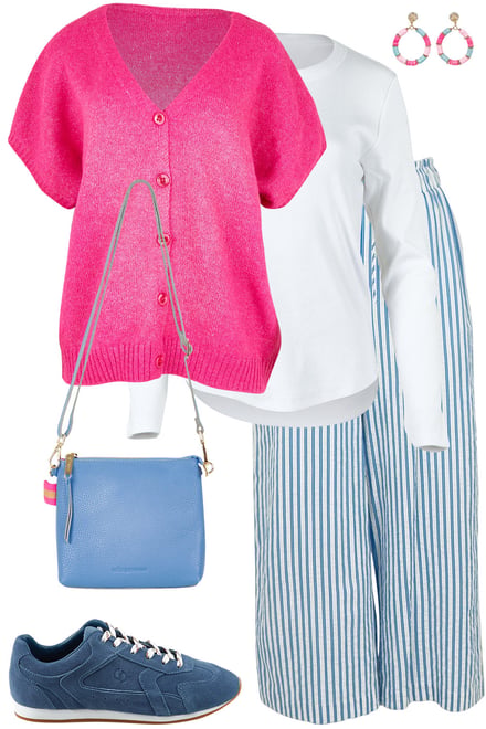 Valenza Knit Vest With Blue Tones