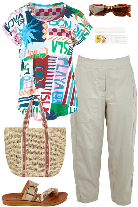 Chica Print Tee & Barley Pants