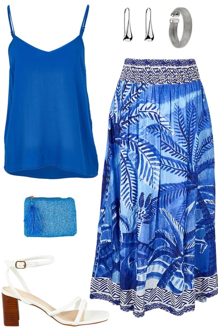 Palm Cove Skirt & Ultramarine Top