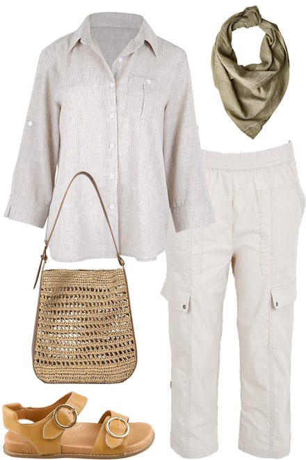 Oyster Shirt With Pummice Pants