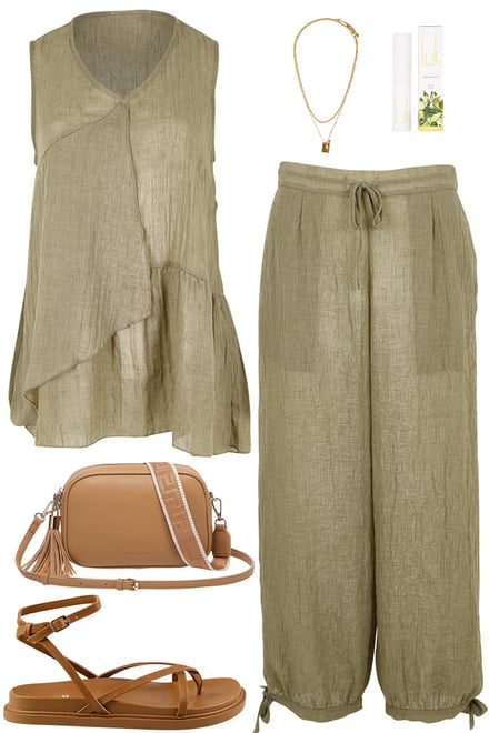 Floating Through The Day Singlet & Pants Set