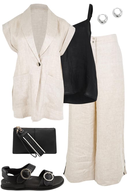 Maris Linen Blazer & Pants Set
