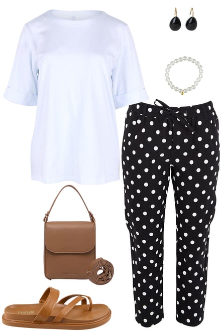 White Relaxed Tee & Summer Cropped Pants