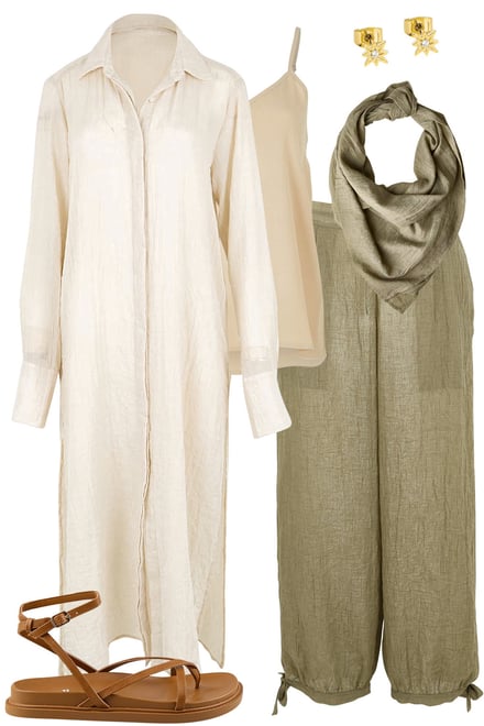 Floating Through The Day Shirt & Pants & Scarf