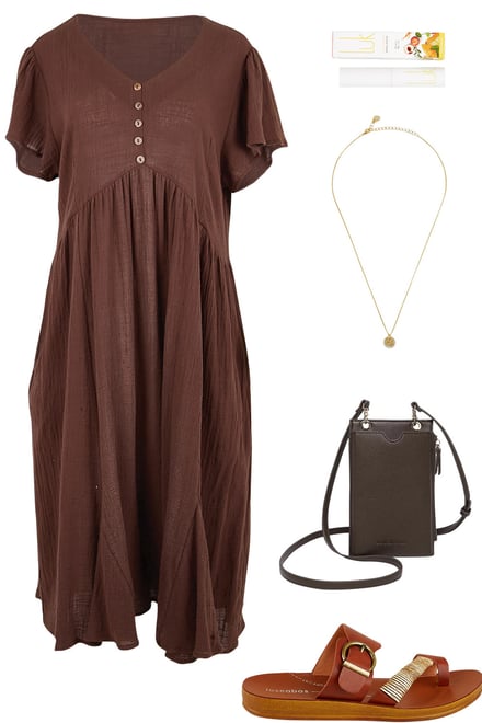 Chocolate Dress With Chocolate Tones