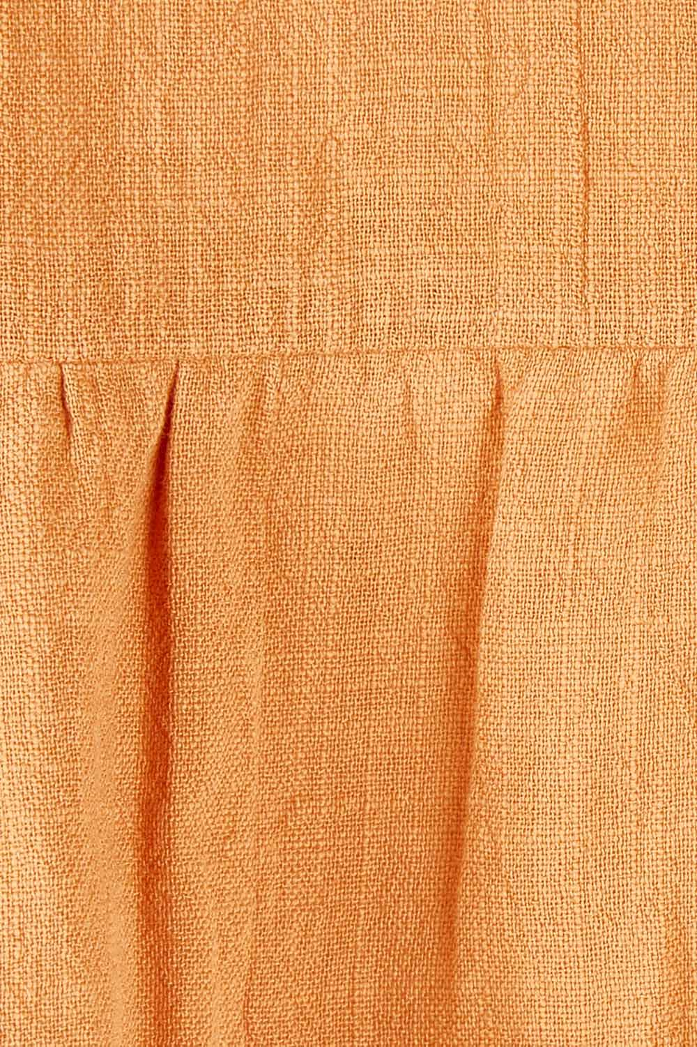 Product shot of the Jessica Cotton Blouse in colour Rust, detail