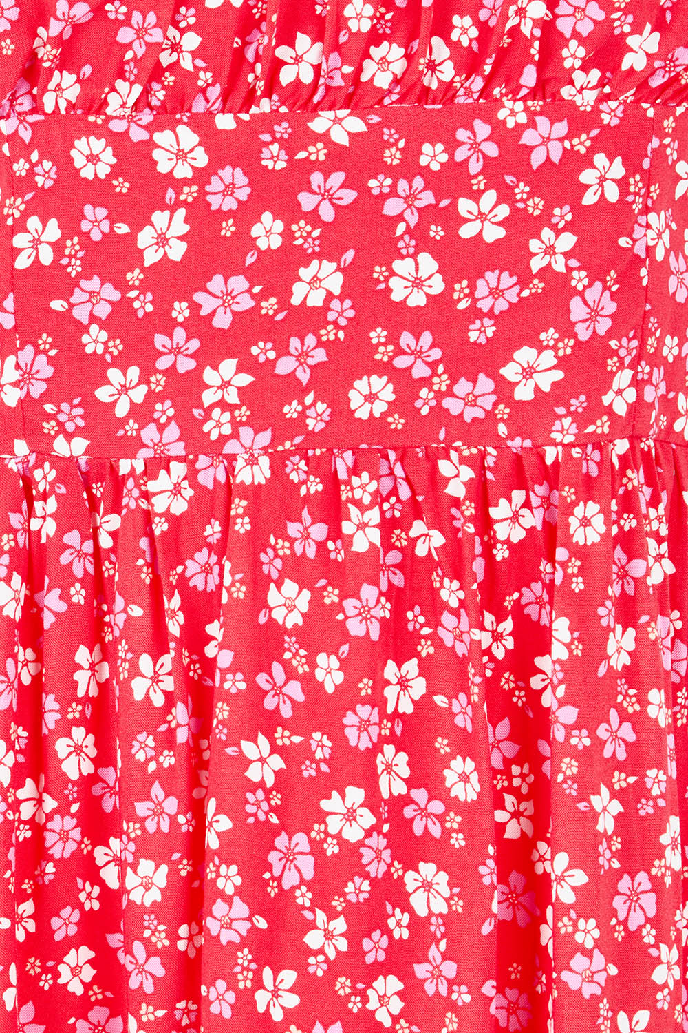 Product shot of the Dolly Maxi Dress in colour Red (Red), detail