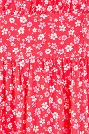 Product shot of the Dolly Maxi Dress in colour Red (Red), detail