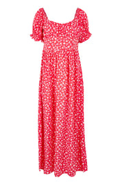 Product shot of the Dolly Maxi Dress in colour Red (Red), from the front
