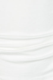 Product shot of the Kylie Off Shoulder Top in colour Vinwhite (White), detail