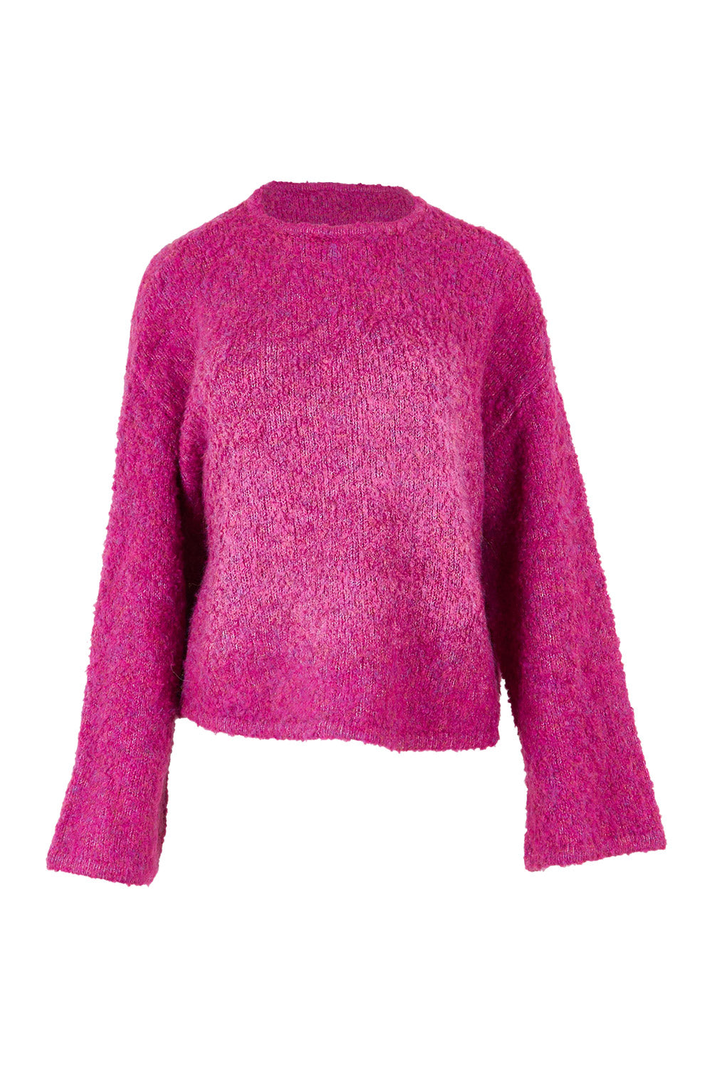 Product shot of the Cleo Knit in colour Mauve (Pink), from the front