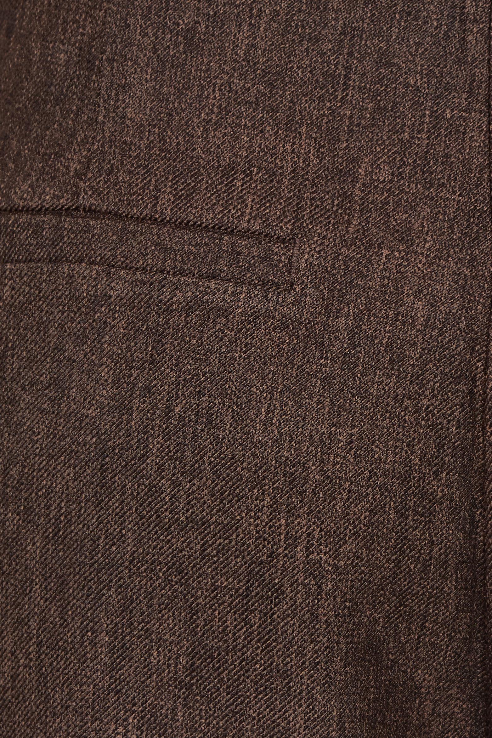 Product shot of the Romy Wide Leg Pant in colour Brown, detail