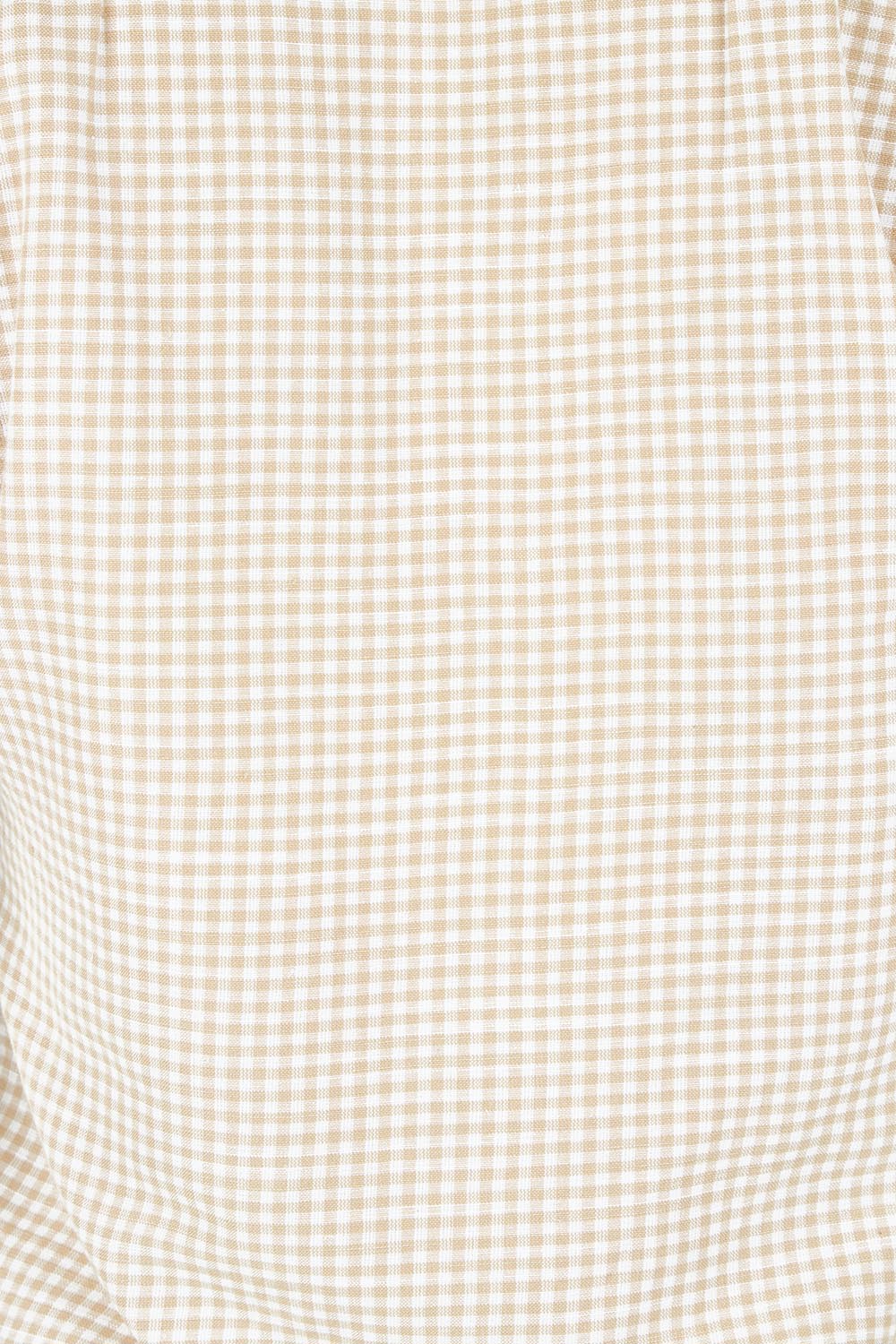 Product shot of the Hampton Top in colour Oat, detail