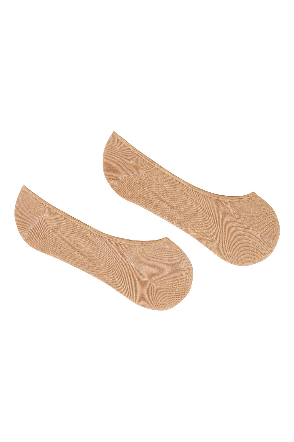 Product shot of the Bamboo Blend Footlet Sock 2 Pack in colour Natural, from the front