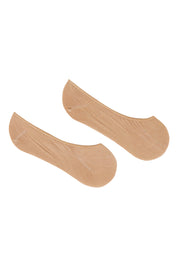 Product shot of the Bamboo Blend Footlet Sock 2 Pack in colour Natural, from the front