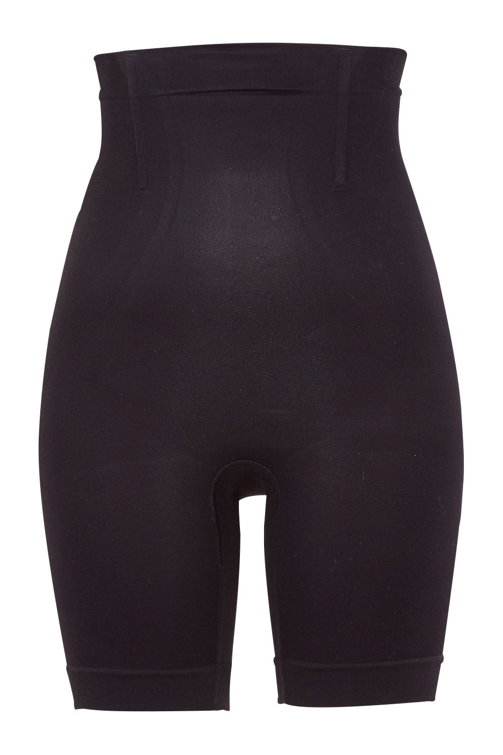 Product shot of the Cinch Hi Waist Short in colour Black (Black), from the front