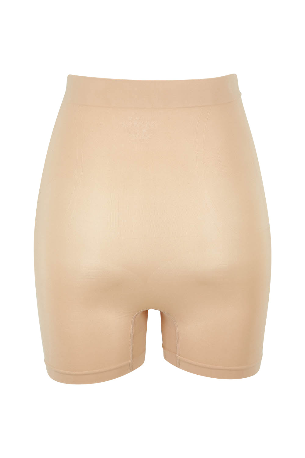 Product shot of the Powerlite High Waisted Short in colour Beige, from the back