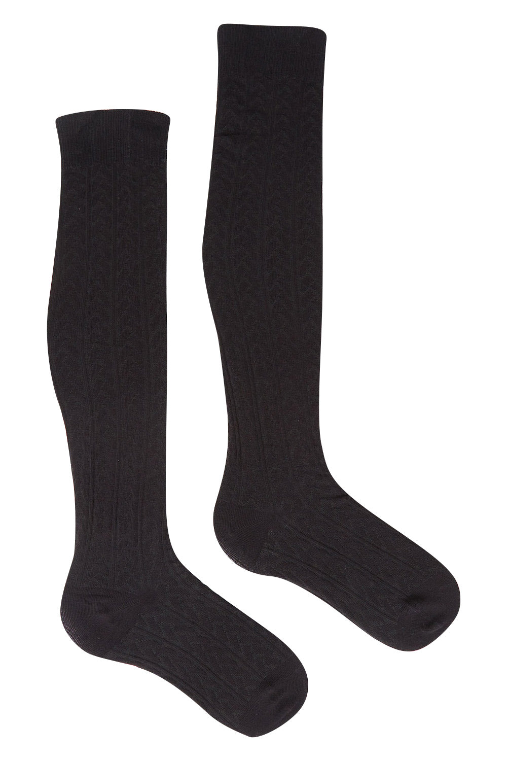 Product shot of the BCI Cotton Blend Over The Knee Sock in colour Black (Black), from the front
