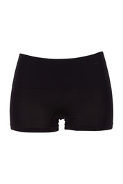 Product shot of the Seamless Smoothies Boyshort 2 Pack in colour Black (Black), from the front