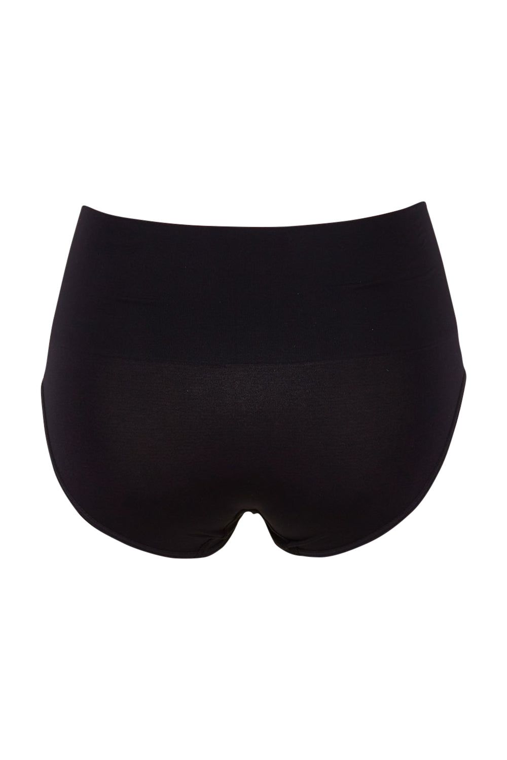 Product shot of the Seamless Smoothies Full Brief 2 Pack in colour Black (Black), from the back