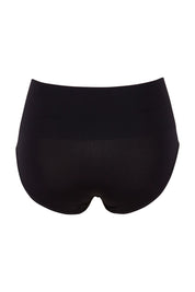 Product shot of the Seamless Smoothies Full Brief 2 Pack in colour Black (Black), from the back