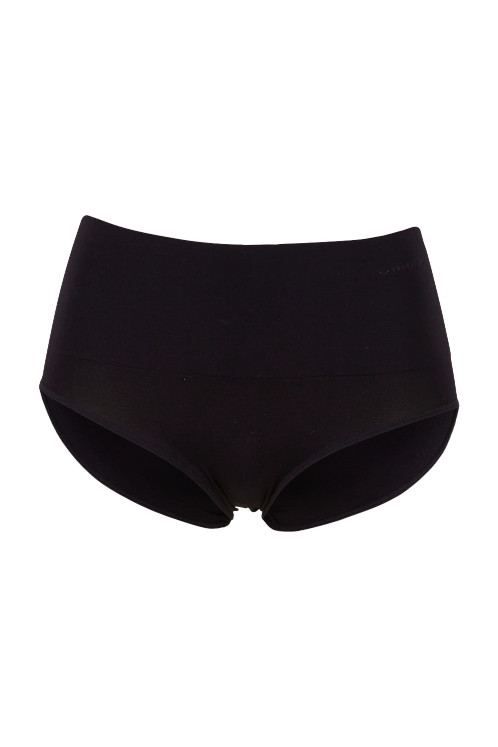 Product shot of the Seamless Smoothies Full Brief 2 Pack in colour Black (Black), from the front
