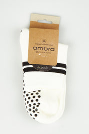 Organic Cotton Grip Sock - Buttercrea