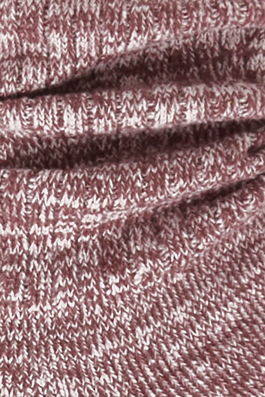 Product shot of the Recycled Polyester Slouch Sock in colour Sangria (Purple), detail