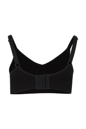 Product shot of the Bare Essentials Support Wirefree Bra in colour Black, from the back