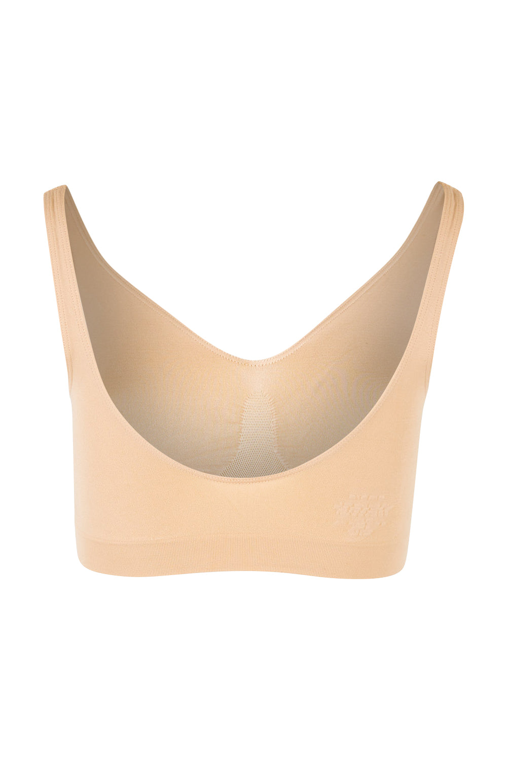 Product shot of the Bare Essentials Shaper Bra in colour Rosebeige, from the back