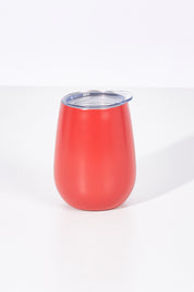 A model wearing size OneSize of the Matte Tumbler in colour Watermelon (Red), from the front, showing the whole outfit