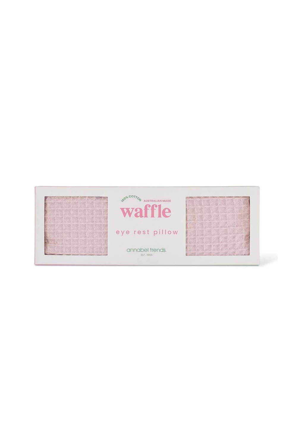 Product shot of the Waffle Eye Rest Pillow - Wafflepink in colour Wafflepink, from the front