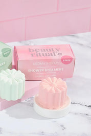 Product shot of the Beauty Ritual Shower Steamers - Lavchamomile in colour Lavchamomile, showing detail