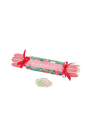 Product shot of the Festive Fizz Pop Bath Salts Bon Bon - Festive in colour Festive, showing detail