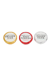 Product shot of the Christmas Shower Steamers in colour Christmas, detail